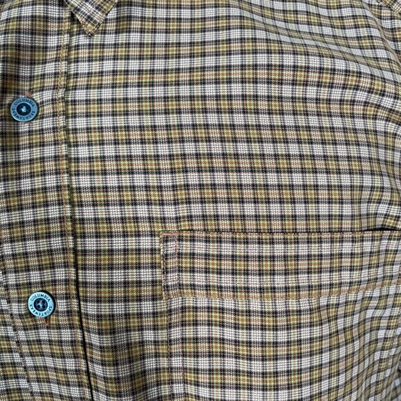 Columbia Men's XCO Brown Plaid Short Sleeve Button Front Shirt Large - Picture 3 of 7